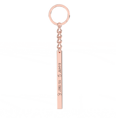 Coordinate Engraved Keychain
