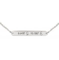 Coordinate Engraved Anklet/Bracelet