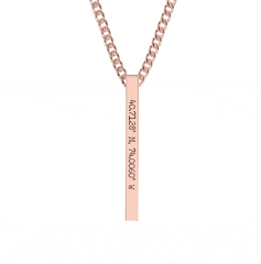 Coordinate Engraved Bar Necklace