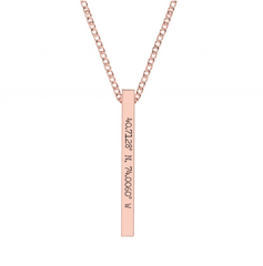 Coordinate Engraved Bar Necklace