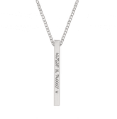 Coordinate Engraved Bar Necklace
