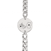 Dual Maps Engraved Chunky Bracelet