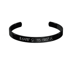 Coordinate Engraved Cuff