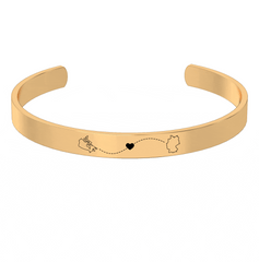 Long Distance Engraved Cuff