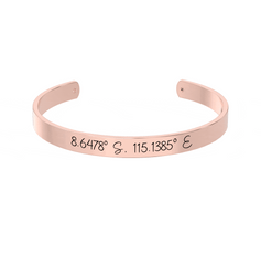 Coordinate Engraved Cuff