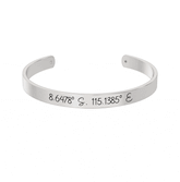 Coordinate Engraved Cuff