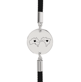 Dual Maps Engraved Bracelet