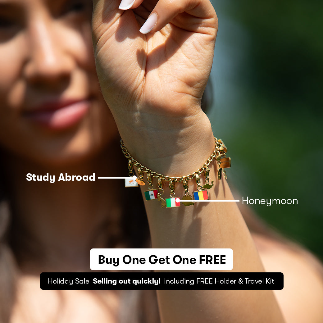 Flag & Map Charms Set