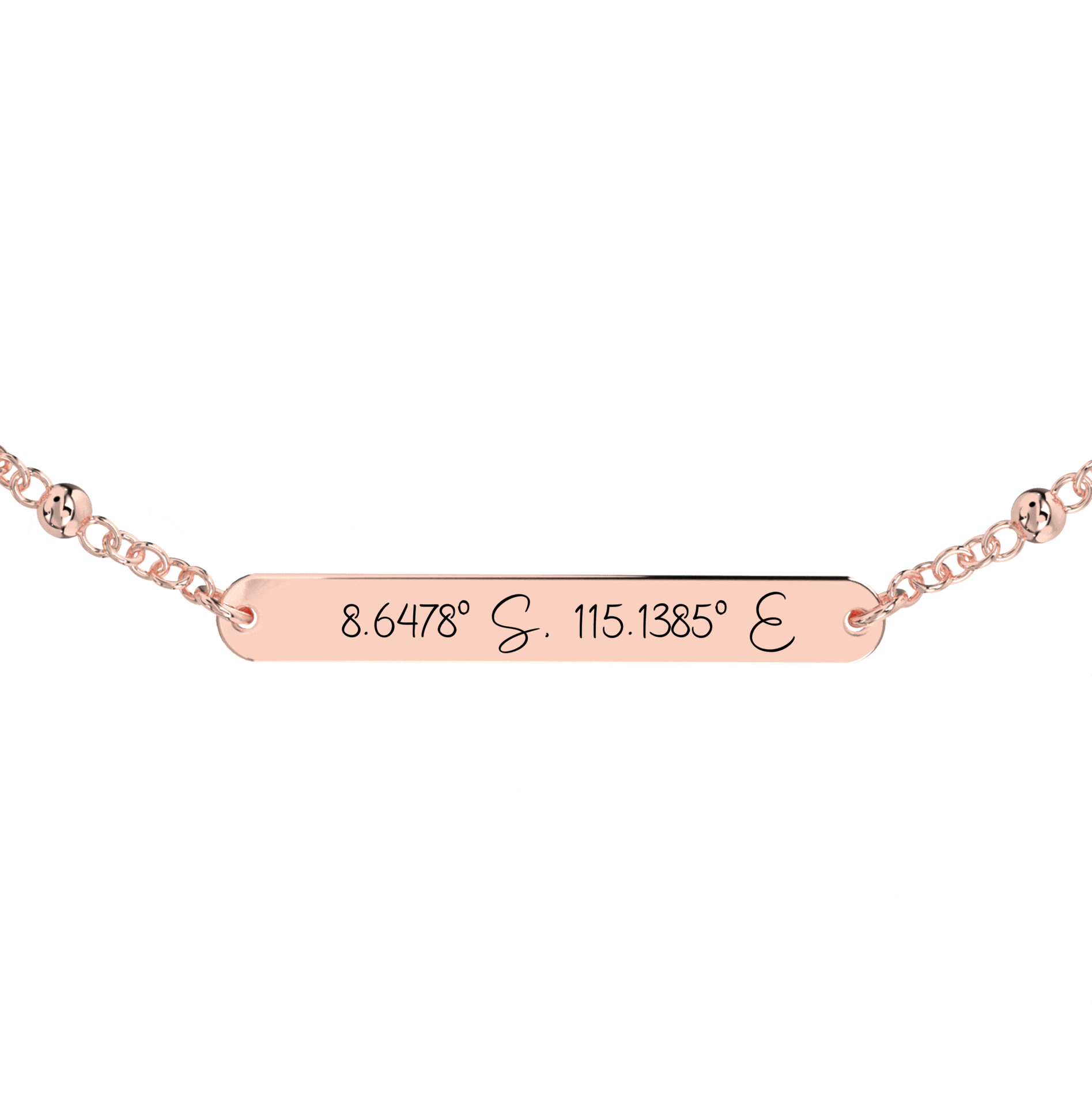 Coordinate Engraved Anklet/Bracelet