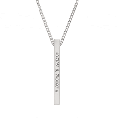 Coordinate Engraved Bar Necklace