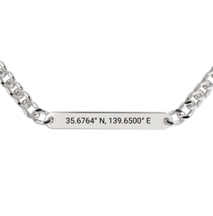 Coordinate Engraved Chunky Bracelet