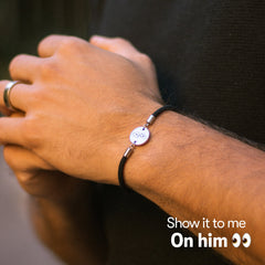 Dual Maps Engraved Bracelet