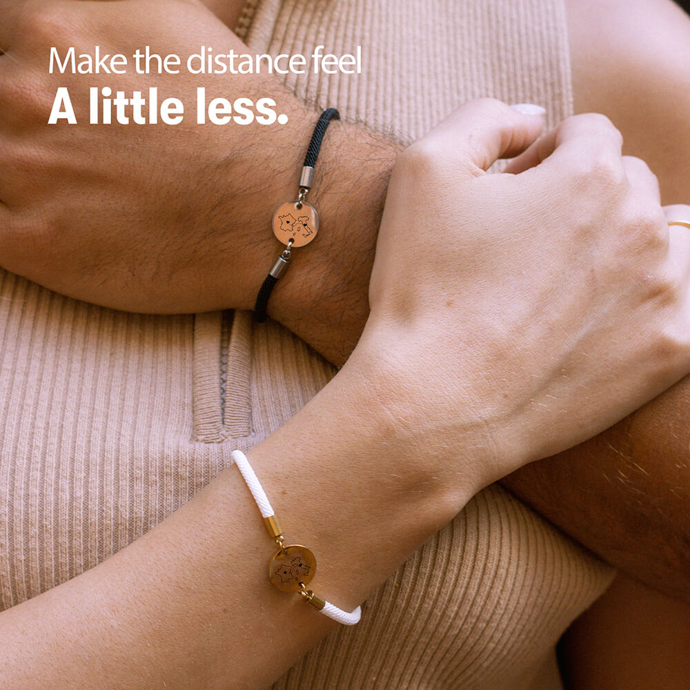 Dual Maps Engraved Bracelet