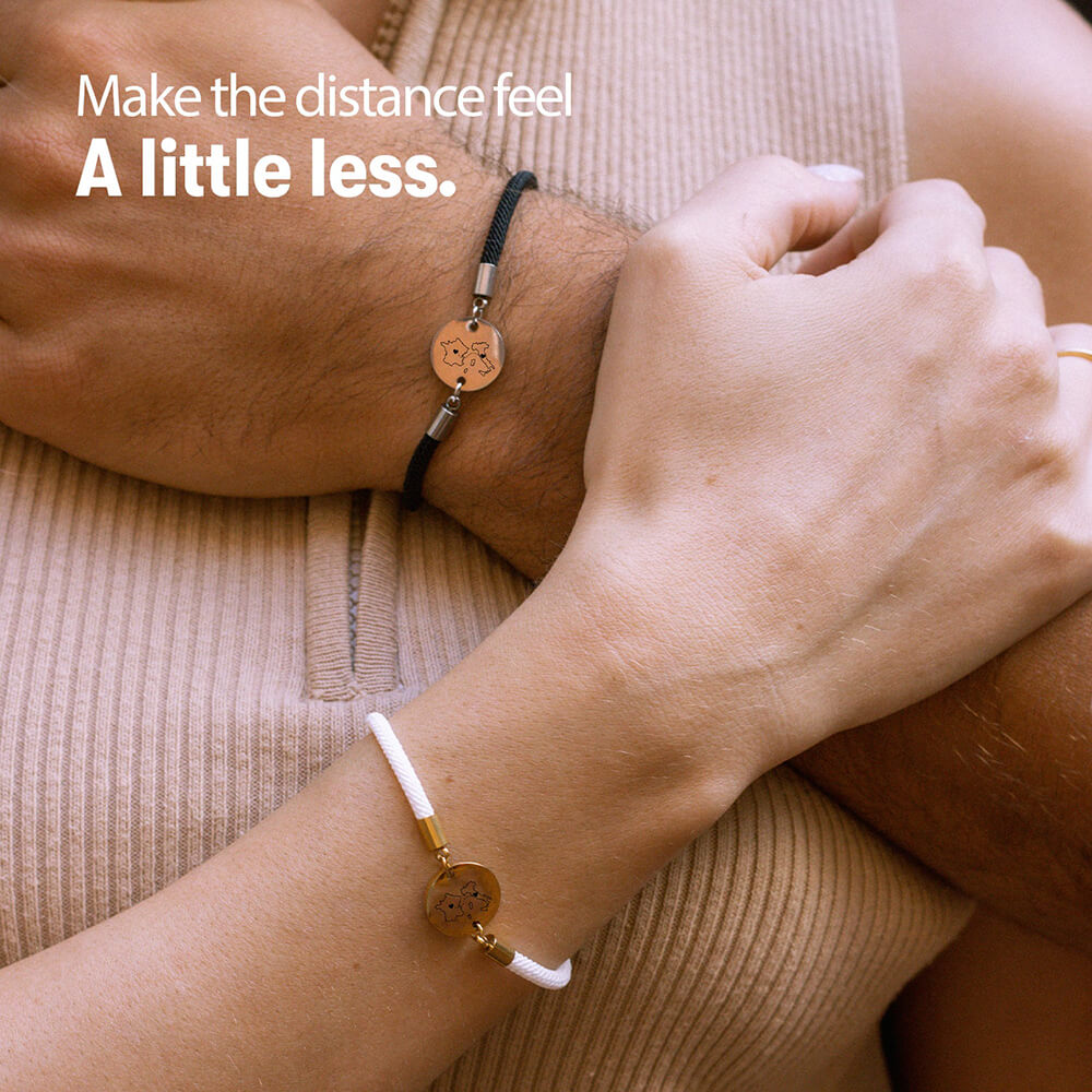 Long Distance Engraved Bracelet