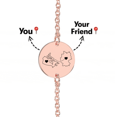 Long Distance Engraved Anklet/Bracelet