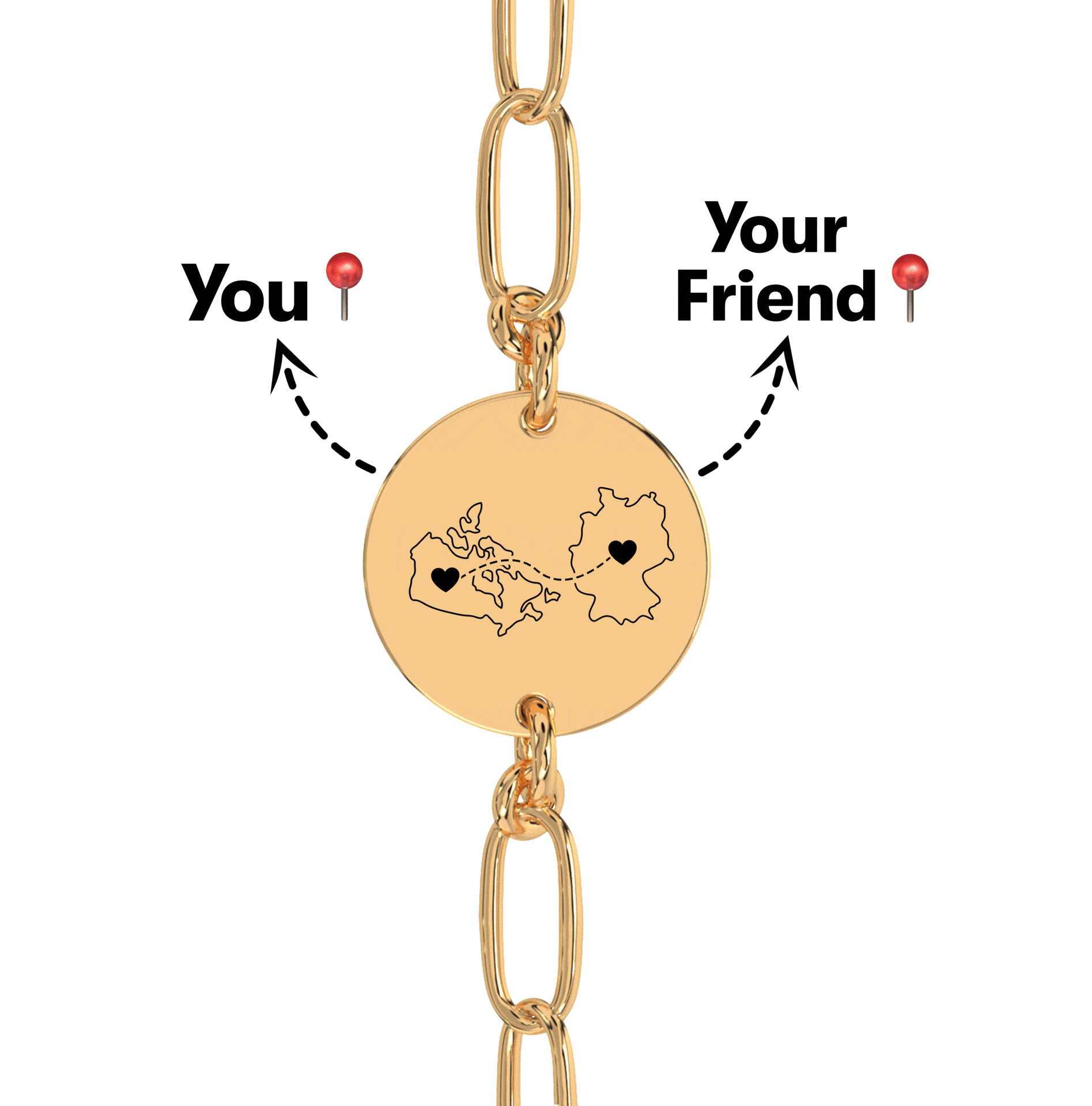 Long Distance Engraved Anklet/Bracelet