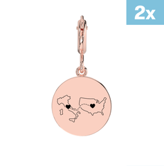 Dual Maps Engraved Earrings