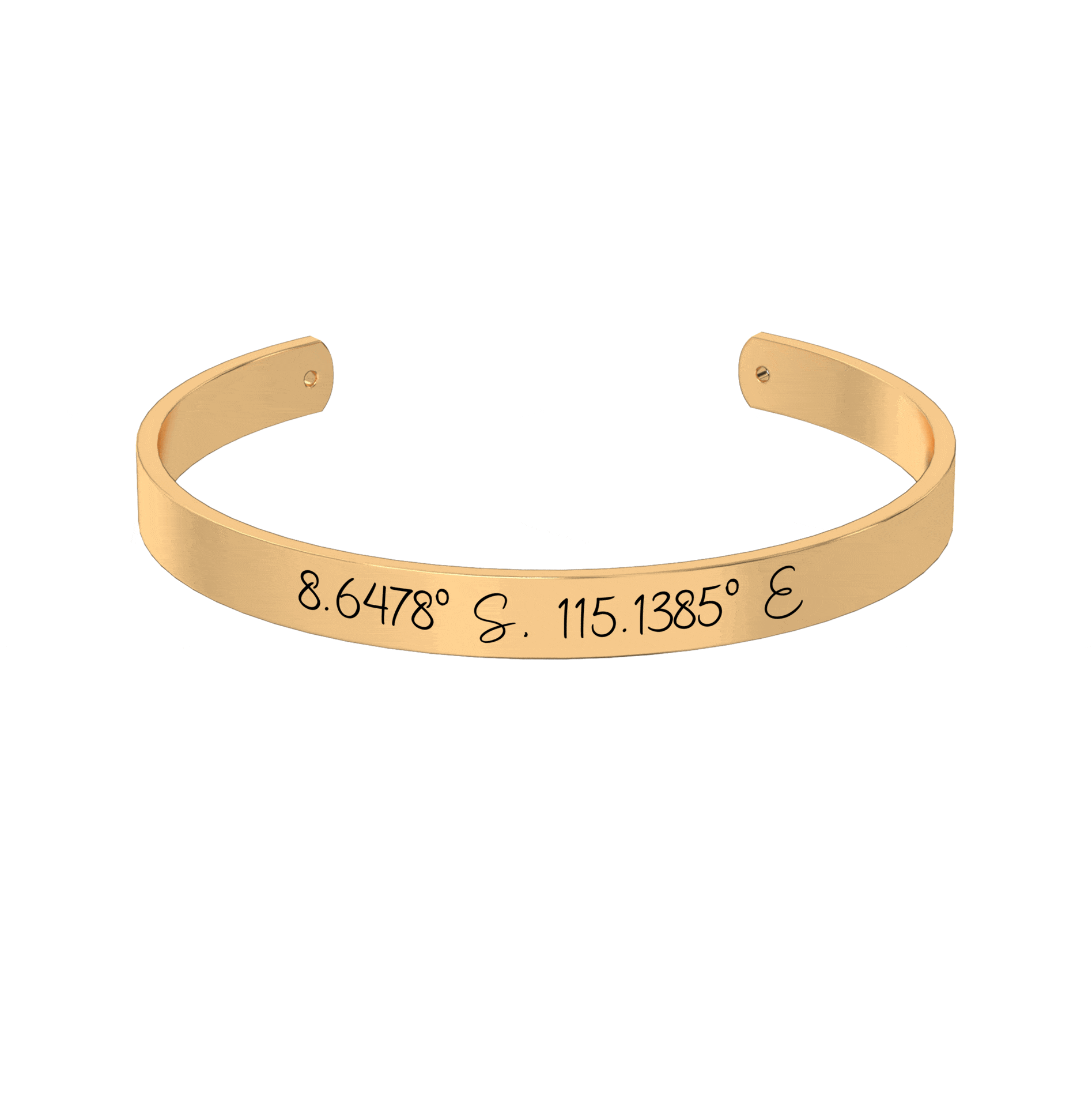 Coordinate Engraved Cuff