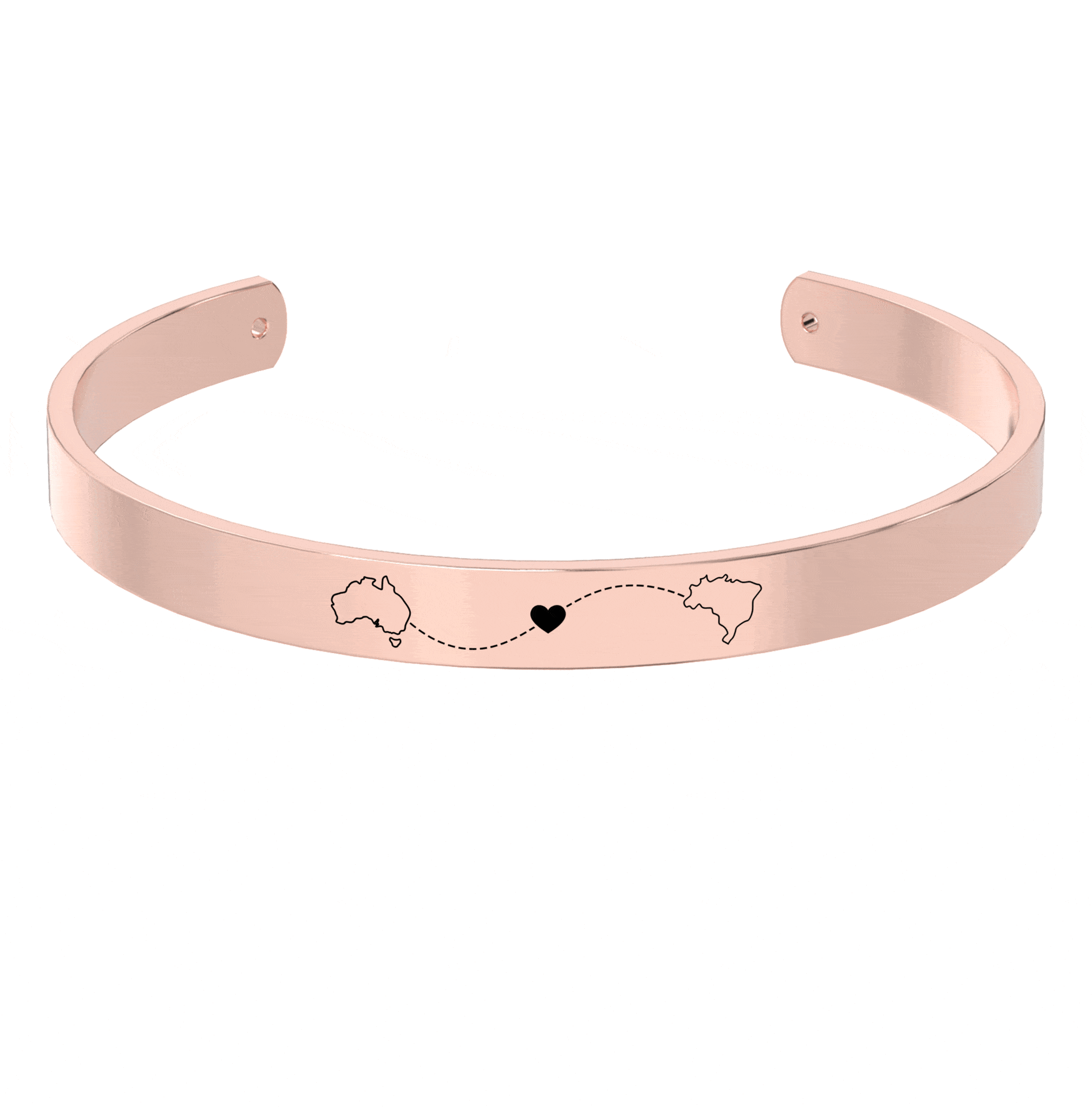 Long Distance Engraved Cuff