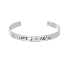 Coordinate Engraved Cuff