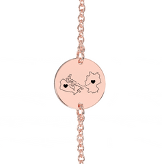 Dual Maps Engraved Anklet/Bracelet