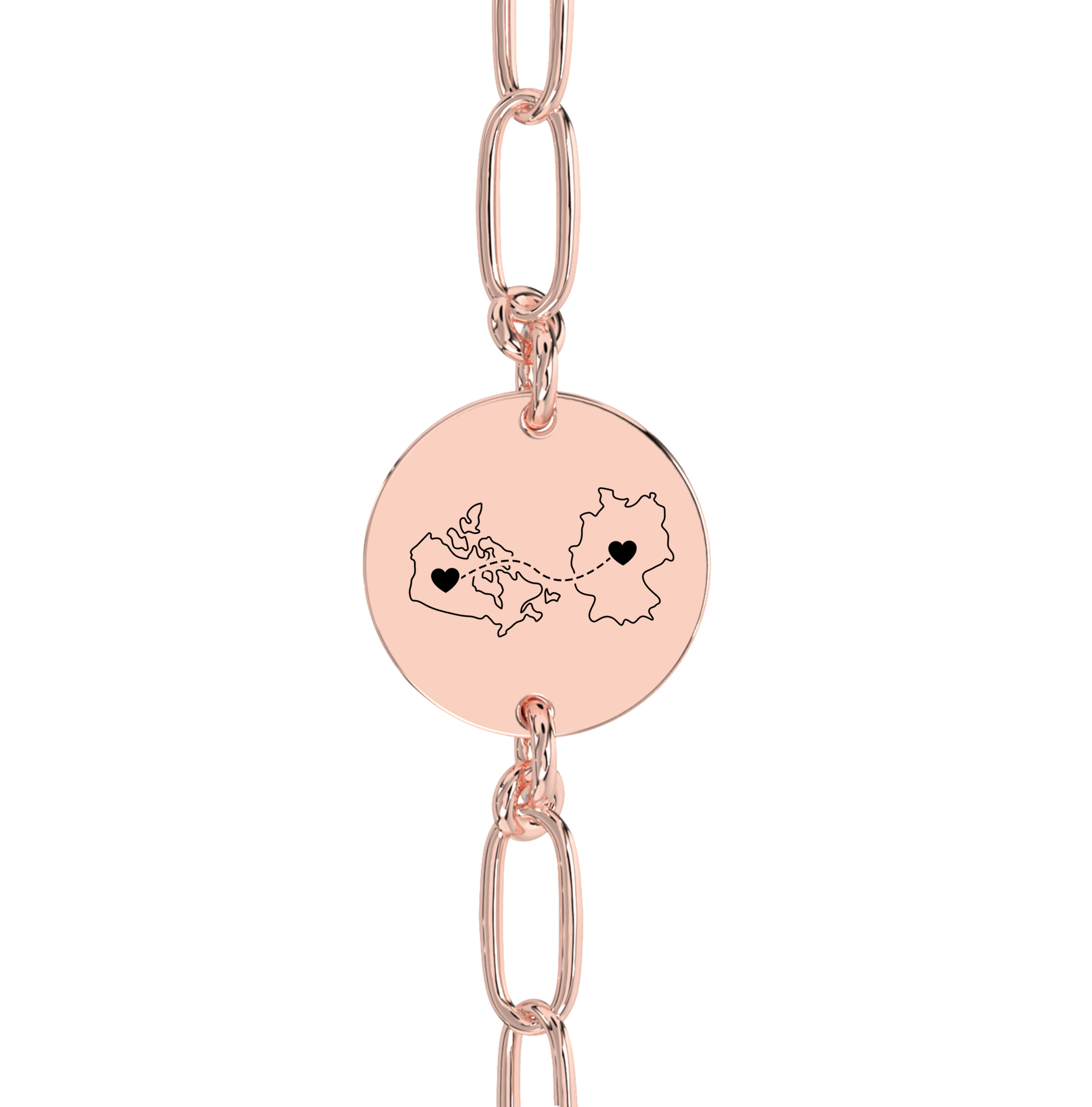 Dual Maps Engraved Anklet/Bracelet