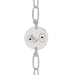 Dual Maps Engraved Anklet/Bracelet