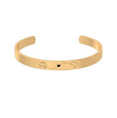 Dual Maps Engraved Cuff