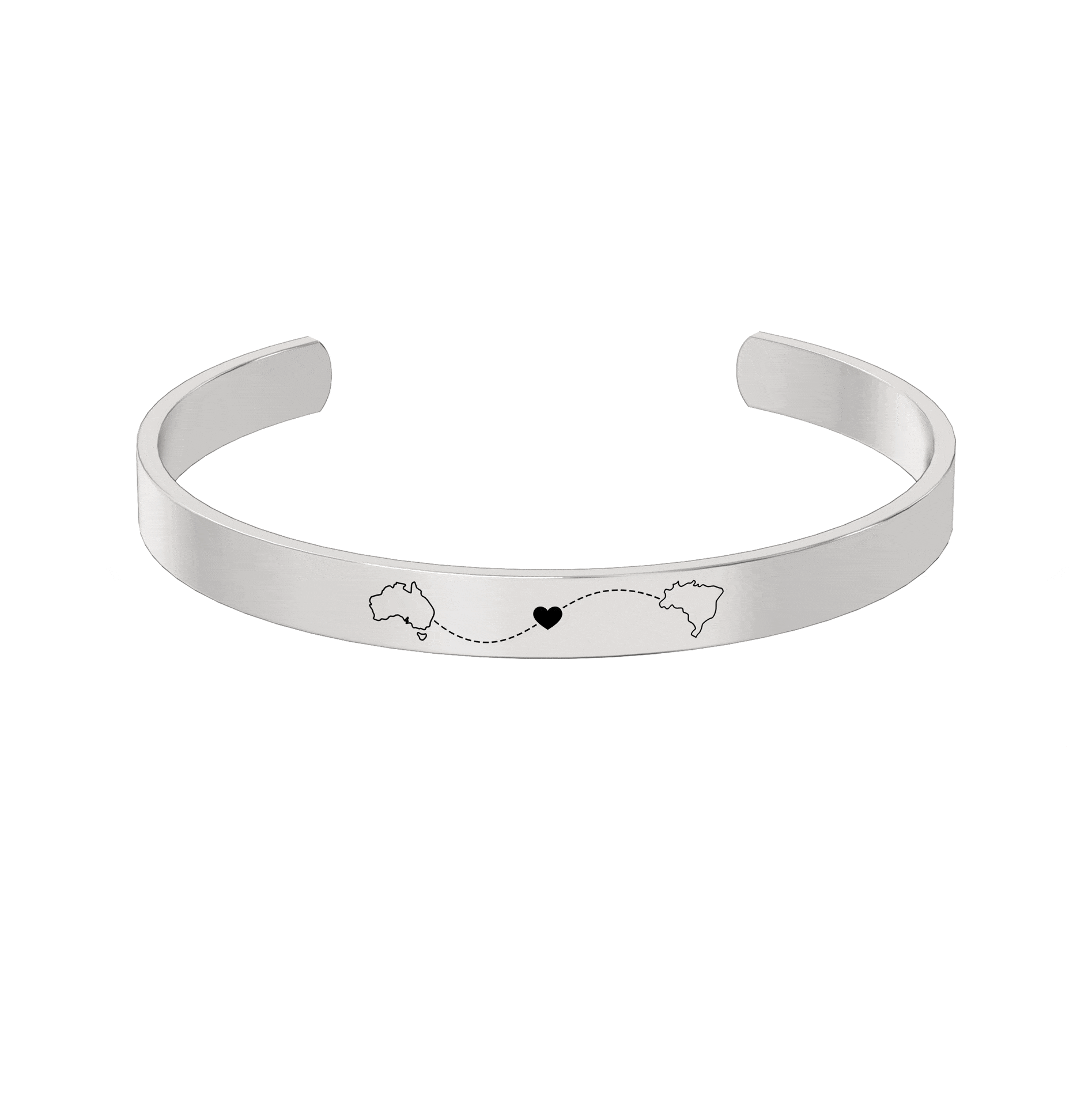 Dual Maps Engraved Cuff