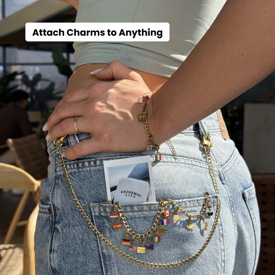 Flag & Map Charms Set