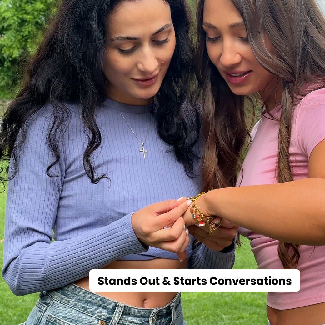 Flag & Map Charms Set