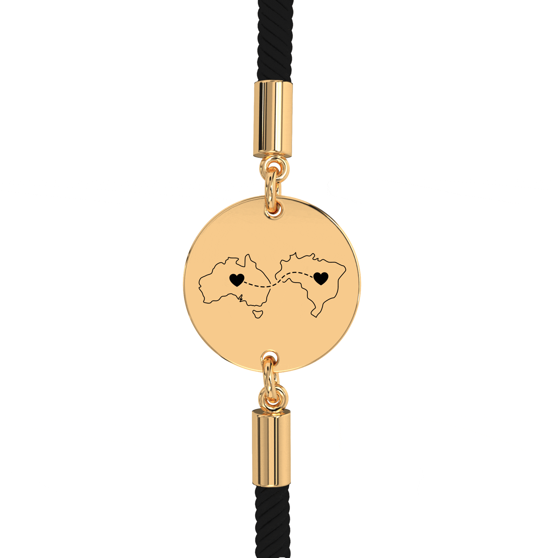 Dual Maps Engraved Bracelet