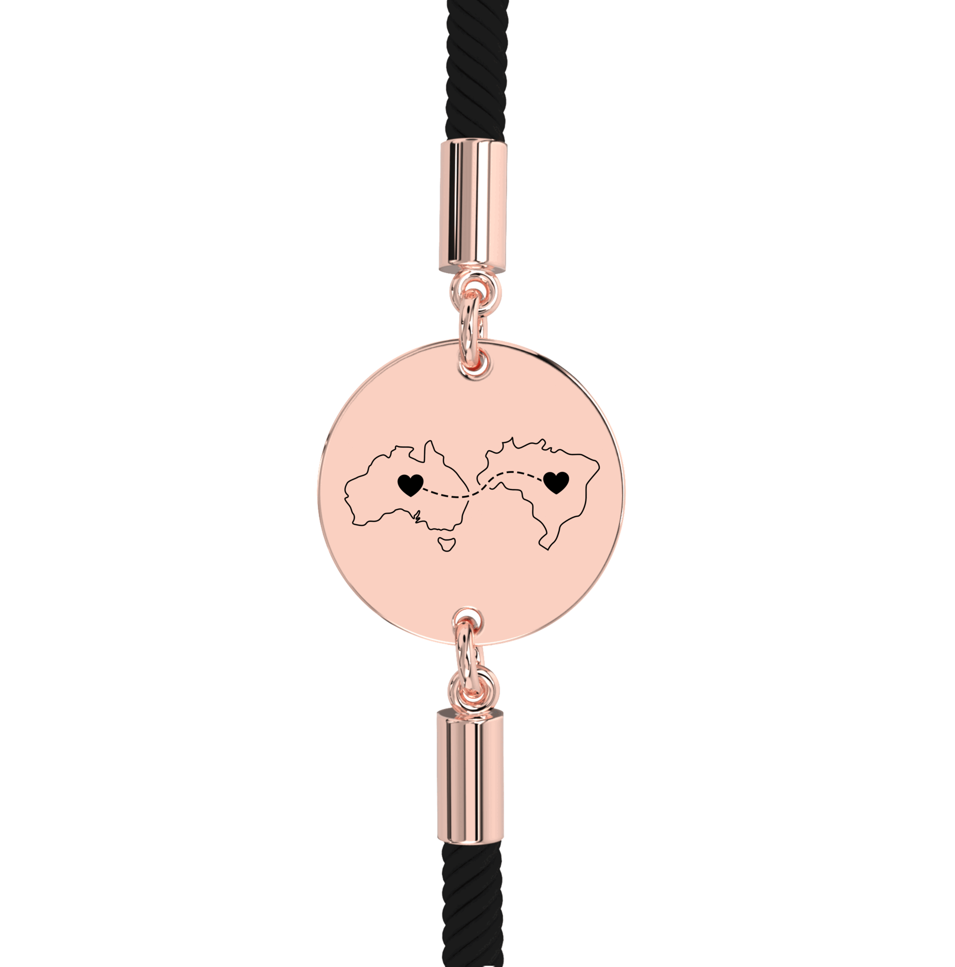 Dual Maps Engraved Bracelet