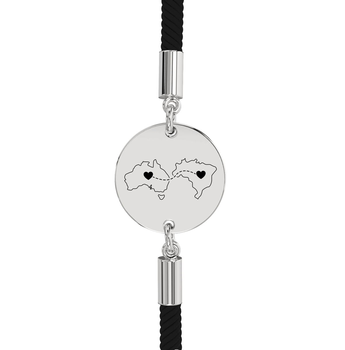 Dual Maps Engraved Bracelet