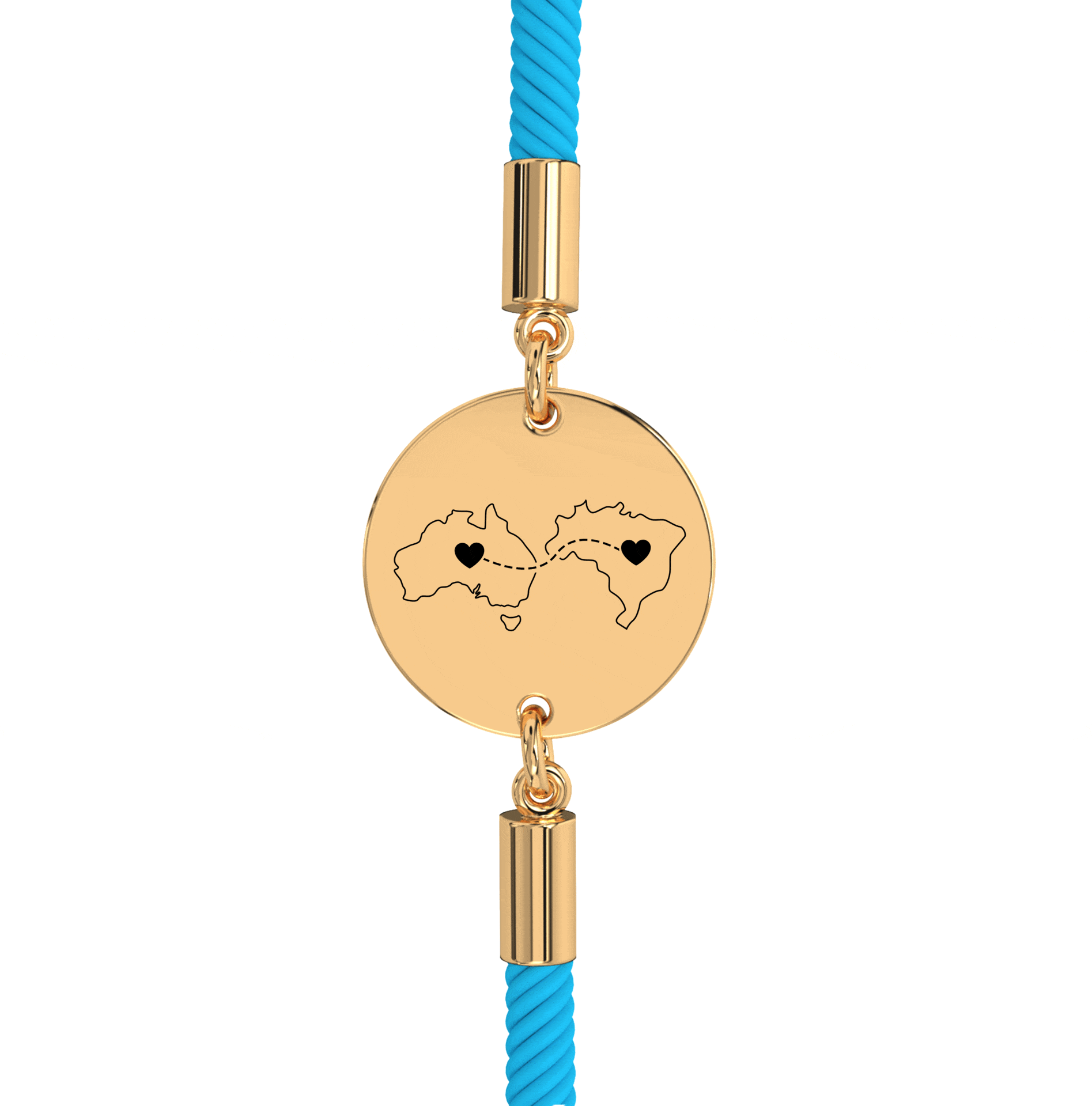 Dual Maps Engraved Bracelet