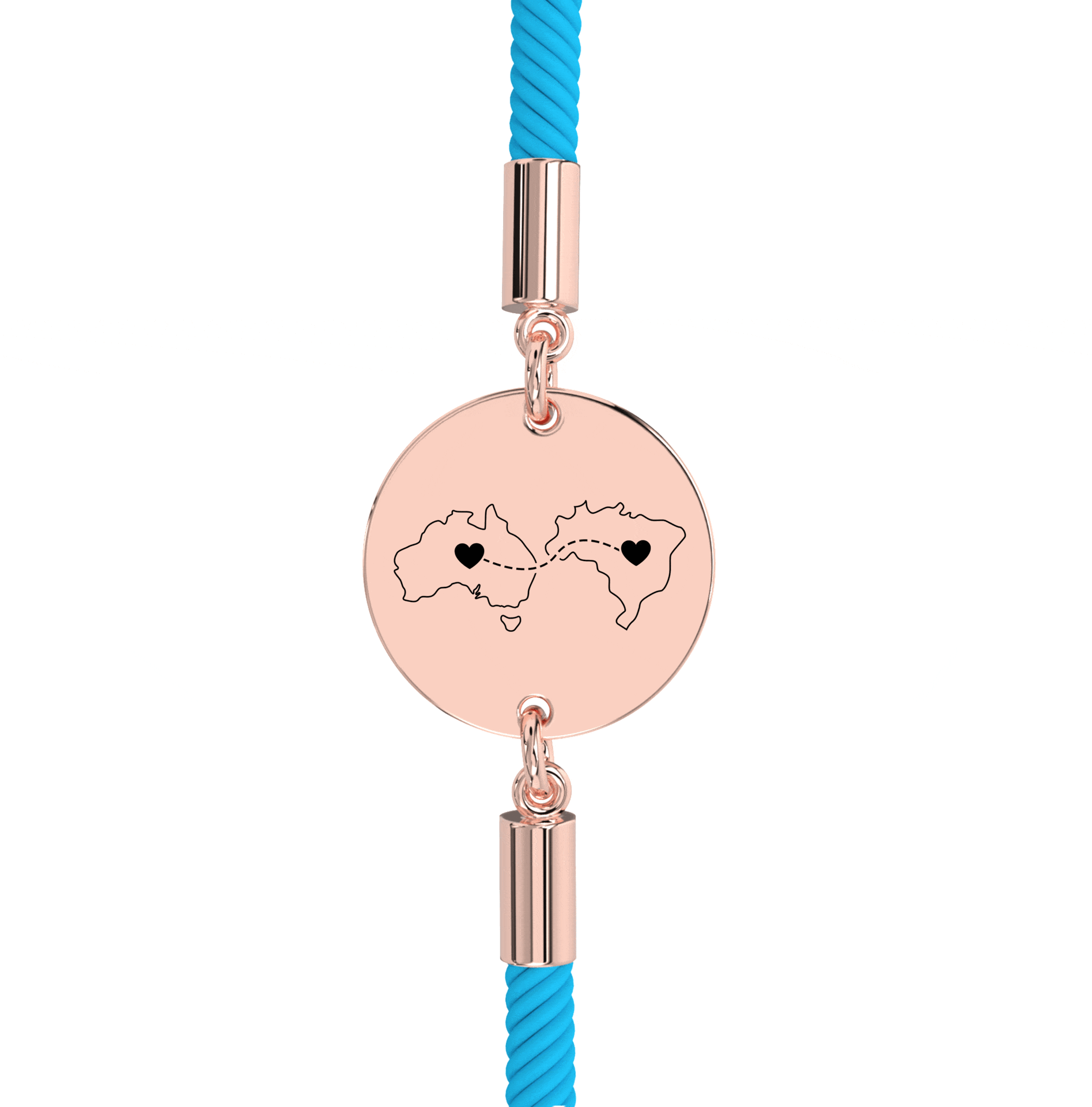 Dual Maps Engraved Bracelet