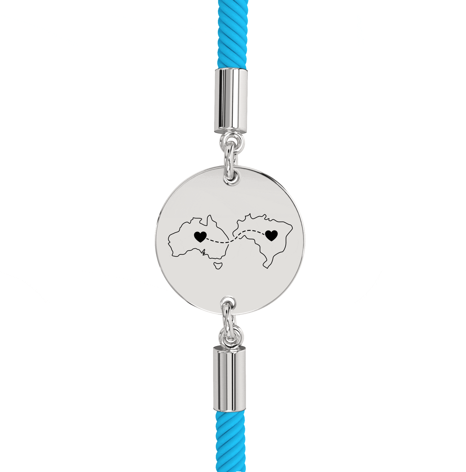 Dual Maps Engraved Bracelet