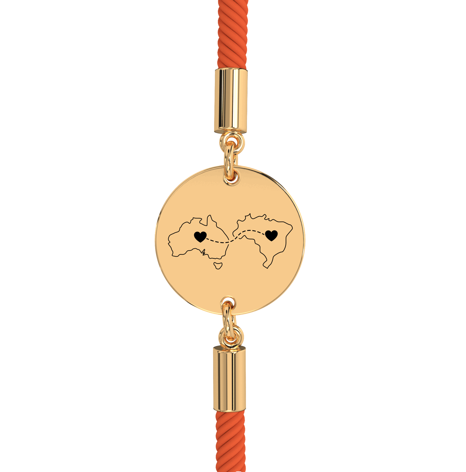 Dual Maps Engraved Bracelet