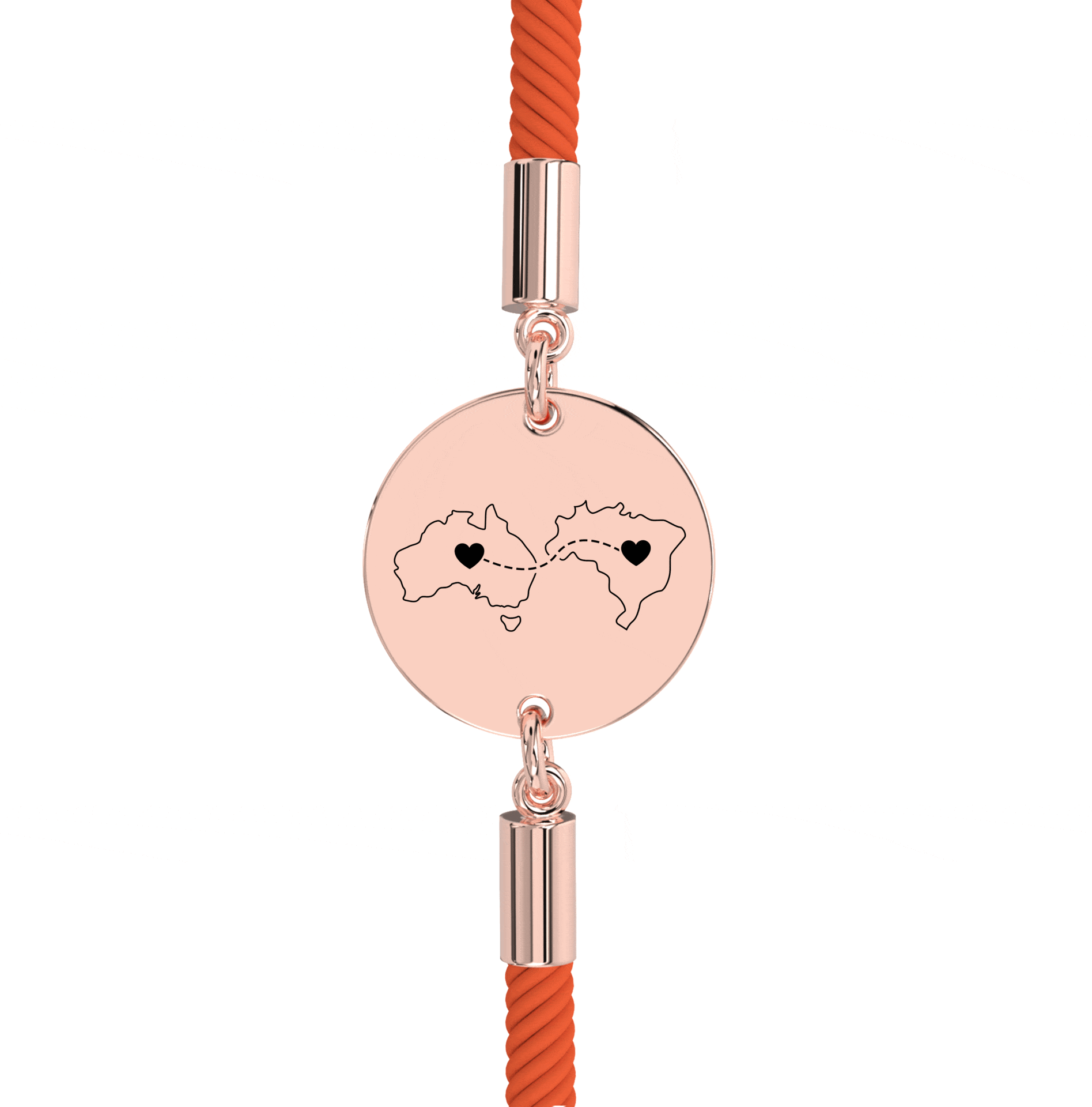 Dual Maps Engraved Bracelet