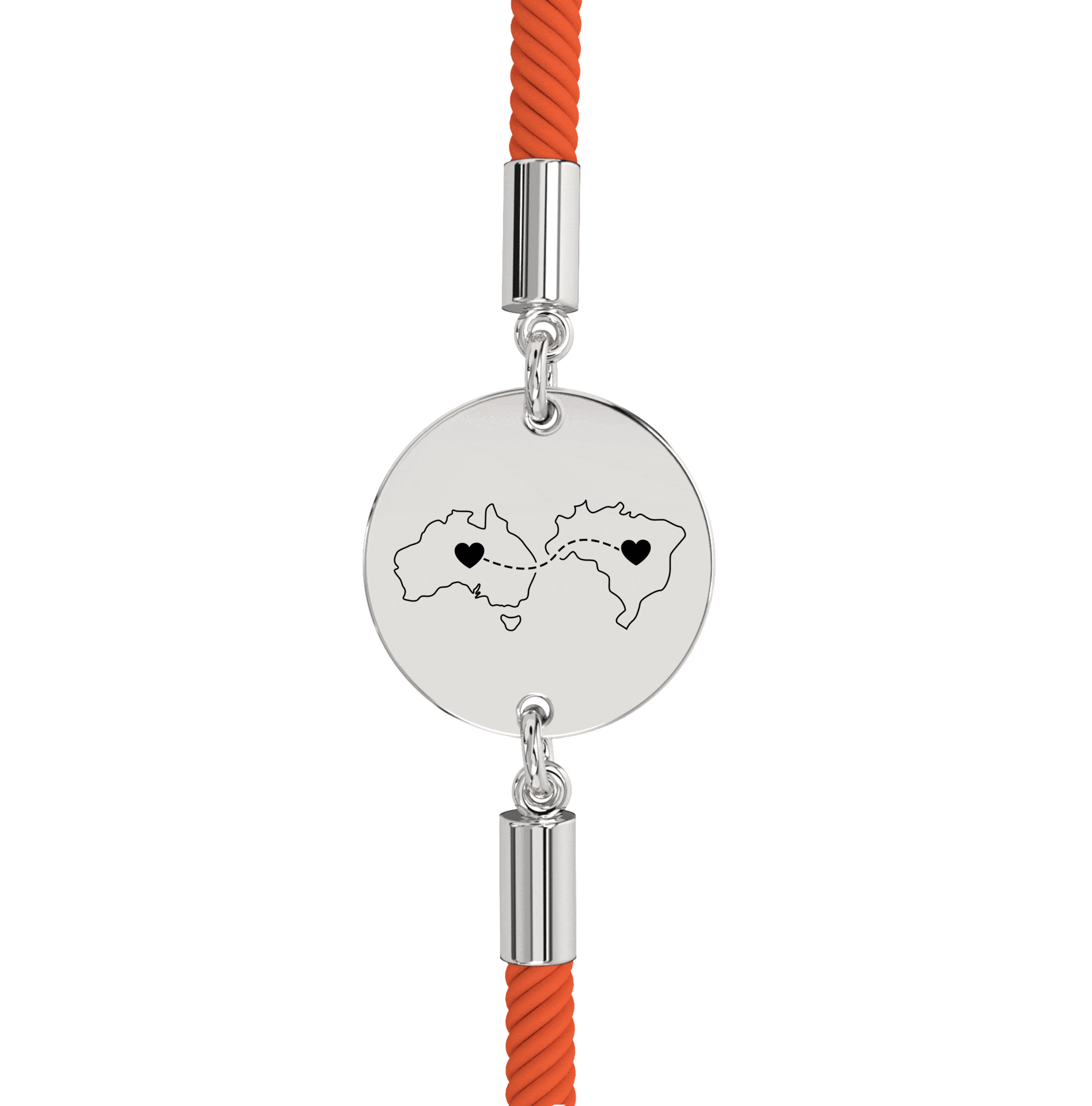 Dual Maps Engraved Bracelet