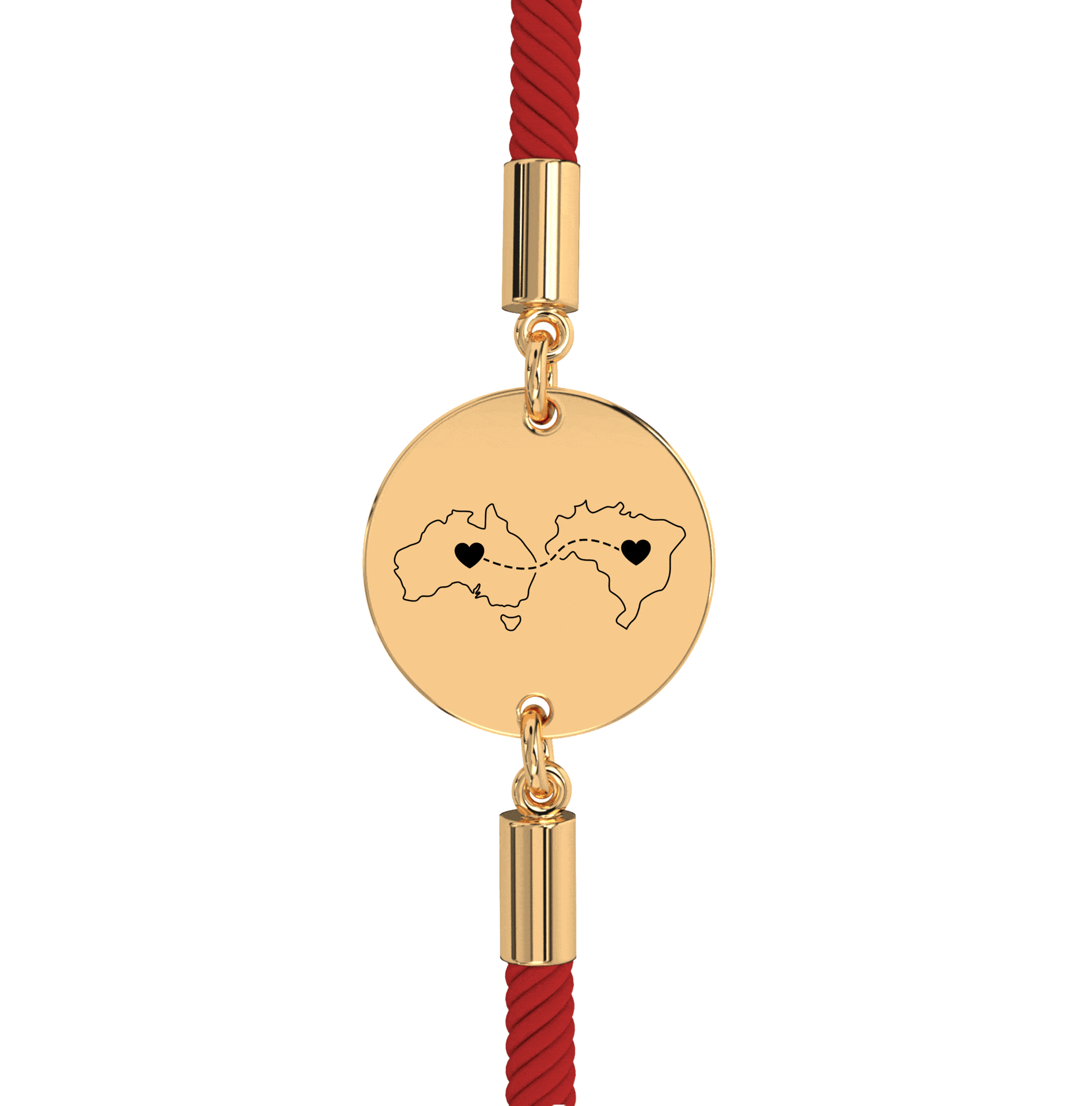 Dual Maps Engraved Bracelet