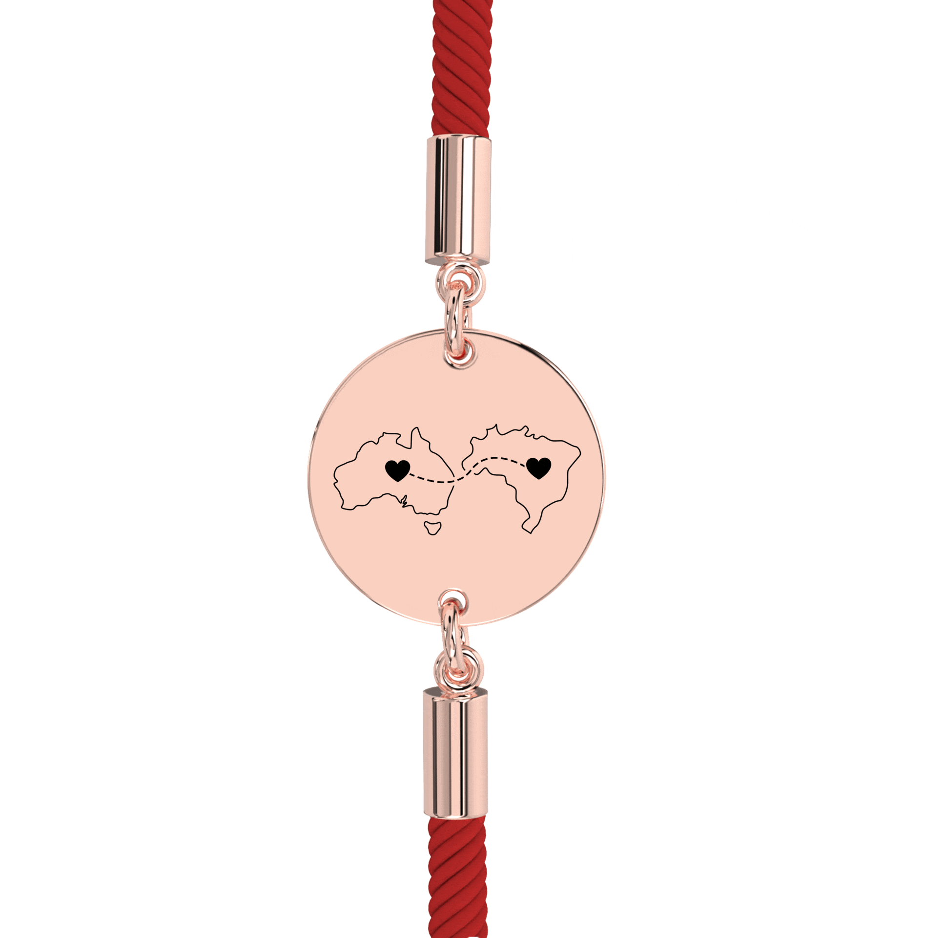 Dual Maps Engraved Bracelet