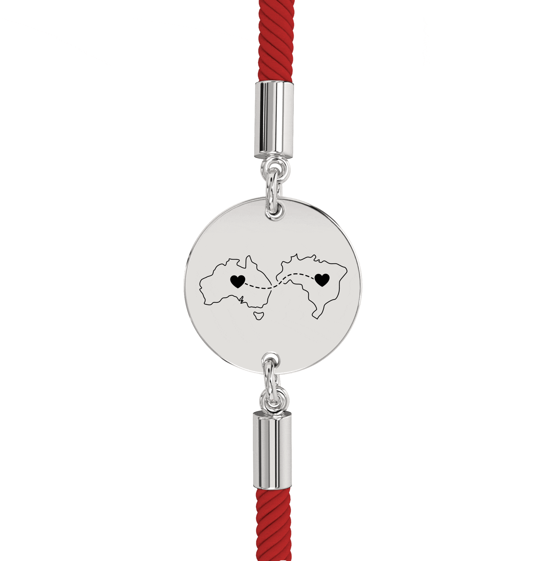 Dual Maps Engraved Bracelet