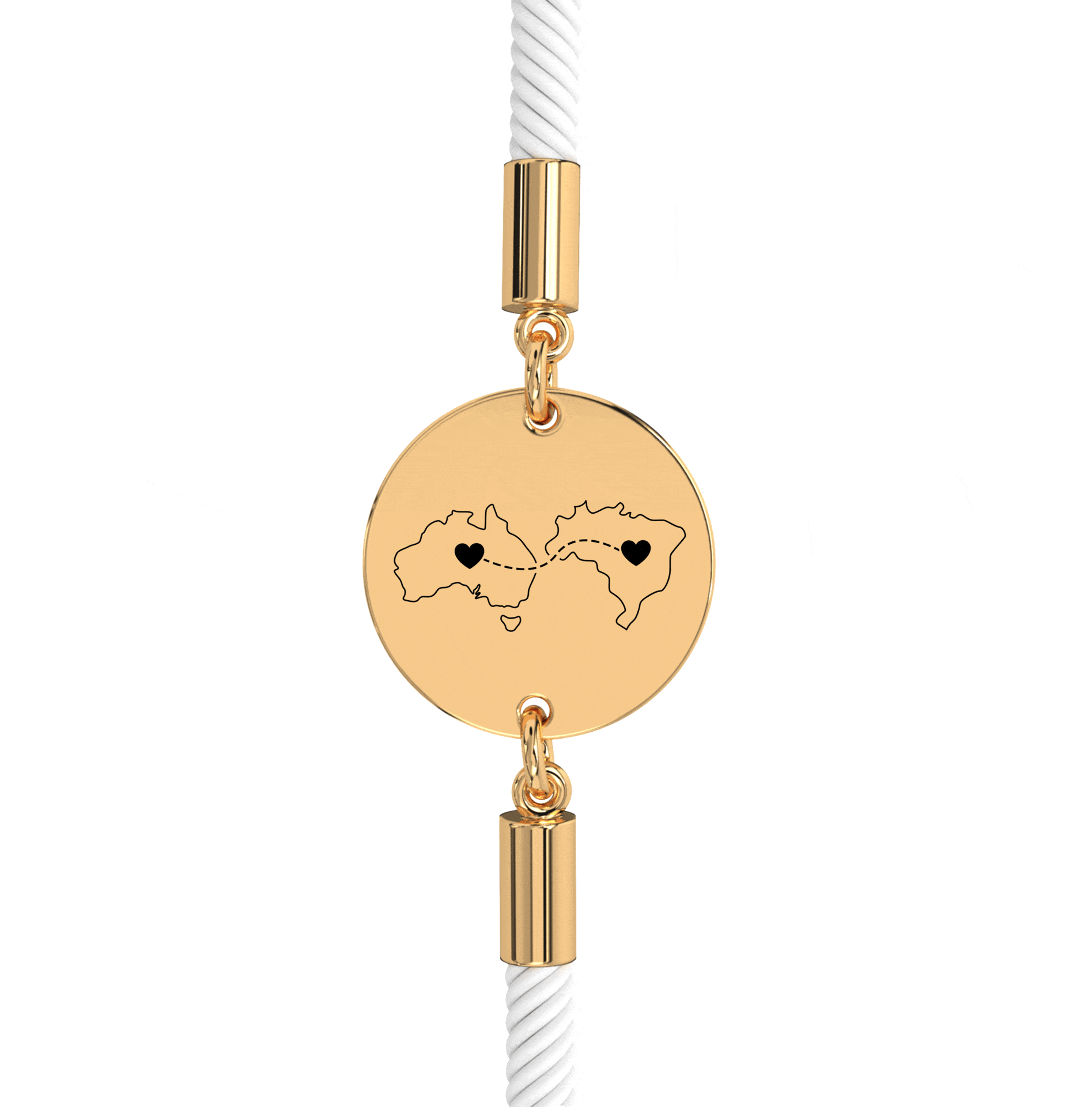 Dual Maps Engraved Bracelet