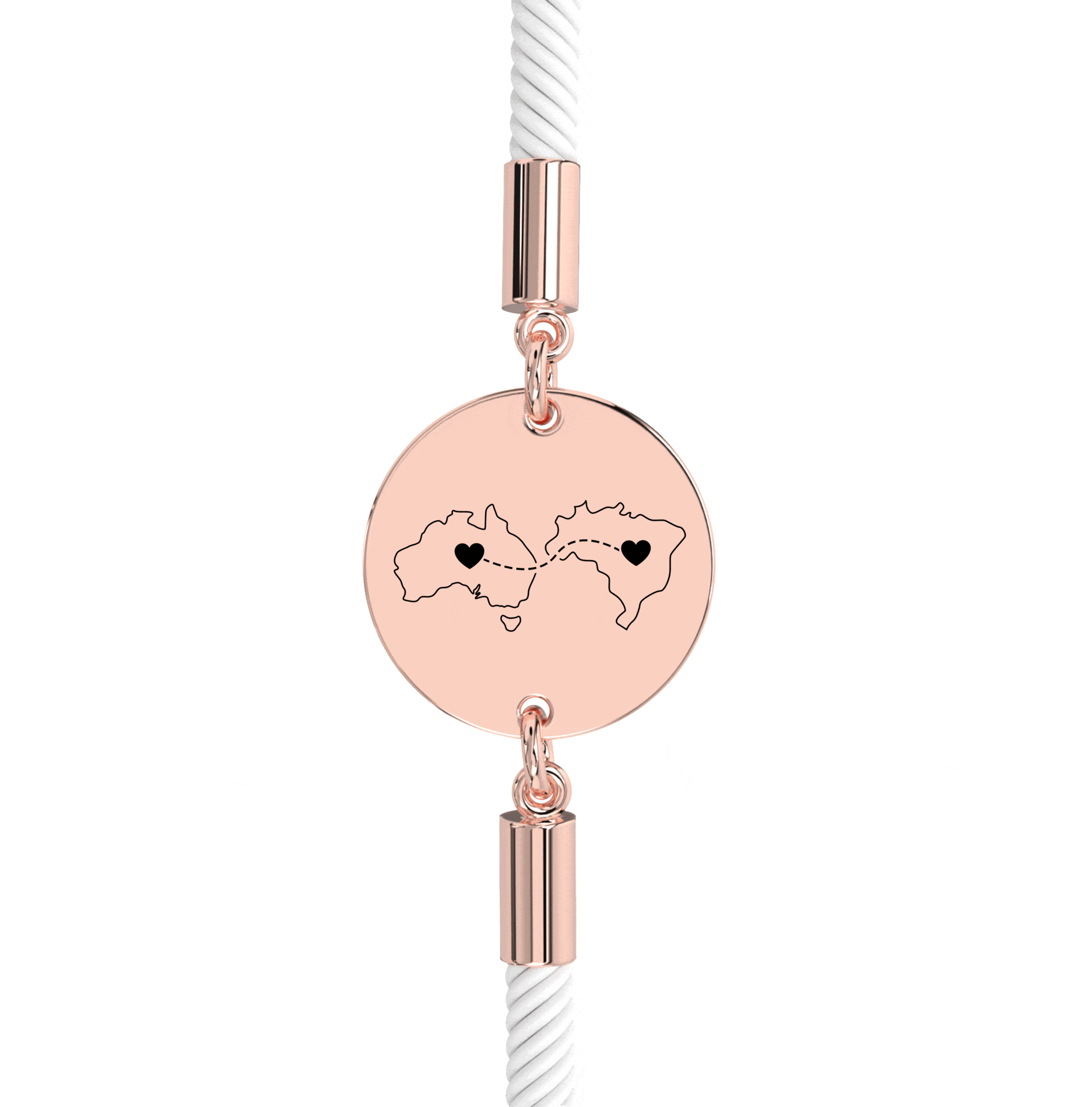 Dual Maps Engraved Bracelet