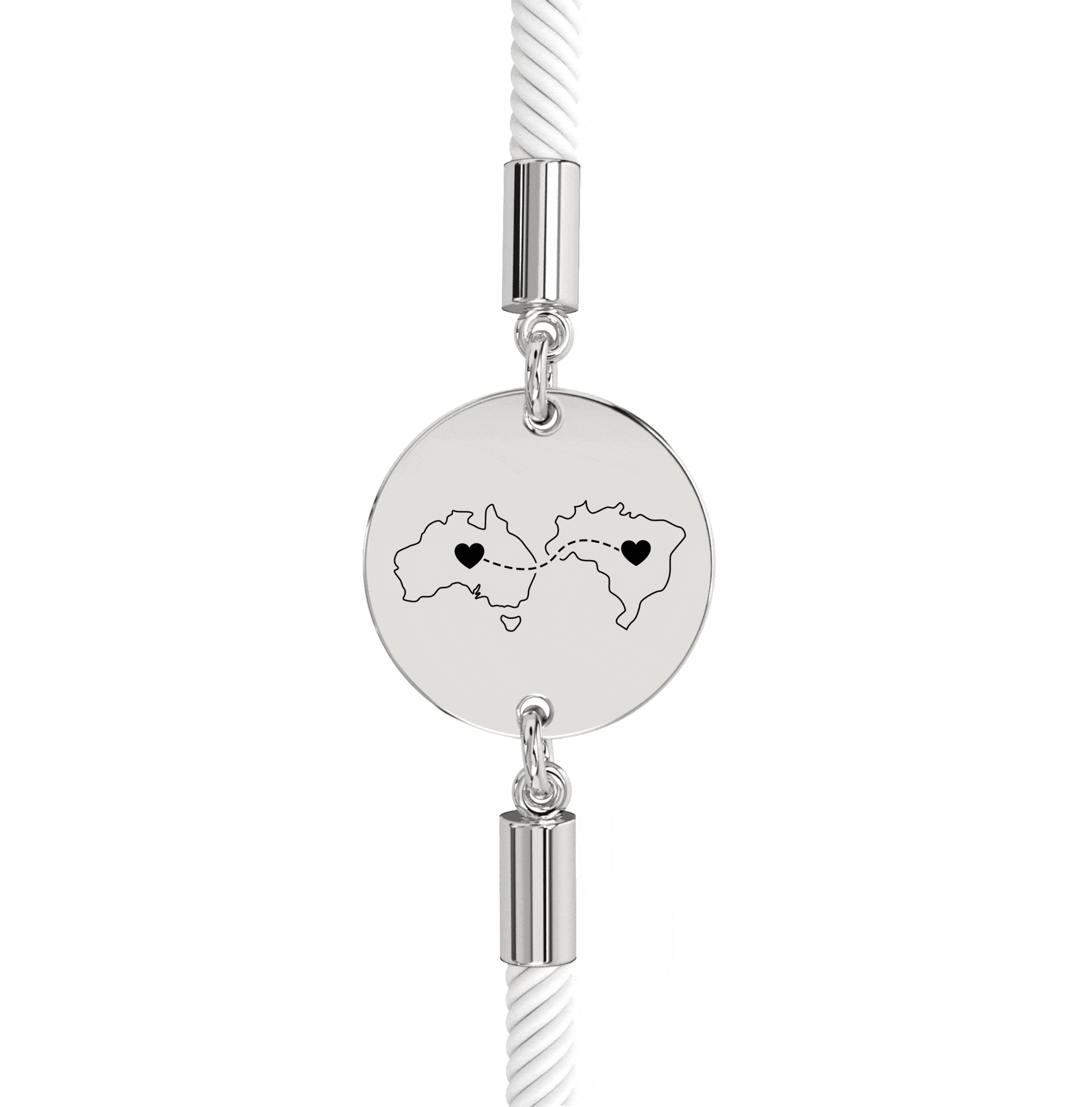 Dual Maps Engraved Bracelet