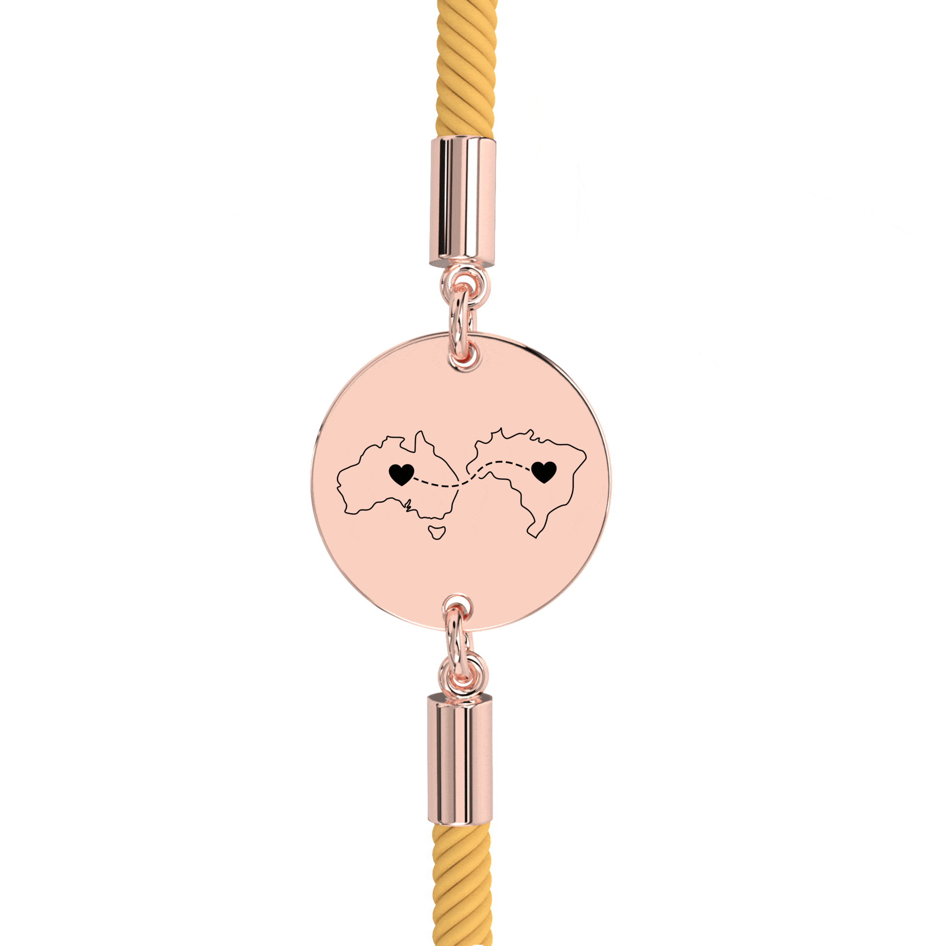 Dual Maps Engraved Bracelet