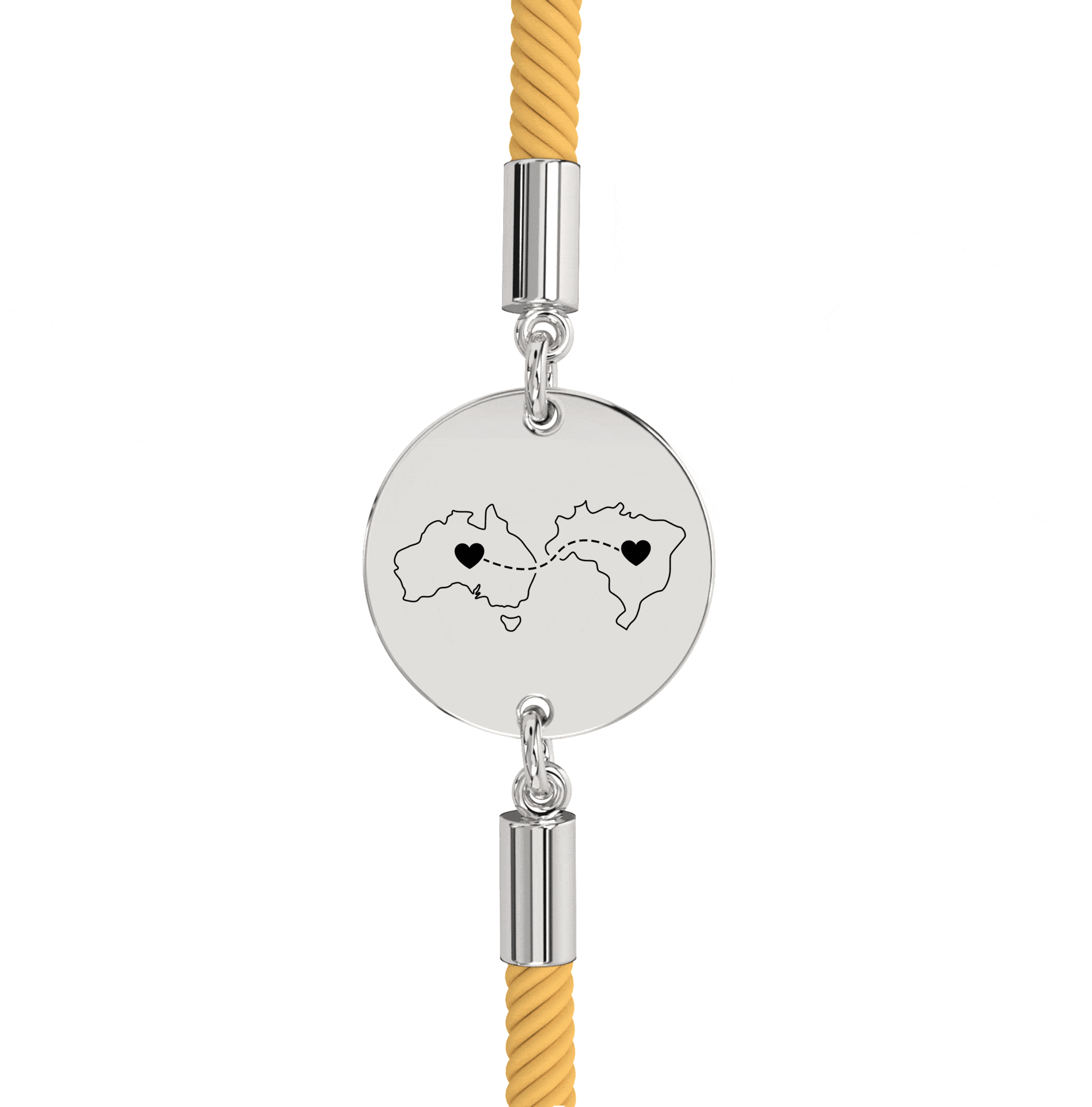 Dual Maps Engraved Bracelet