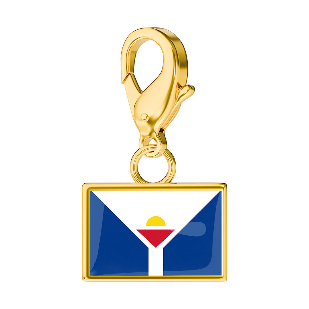 Flag & Map Charms Set