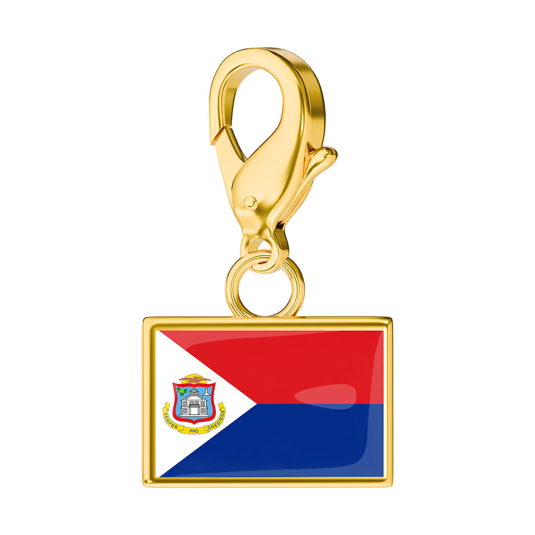 Flag & Map Charms Set